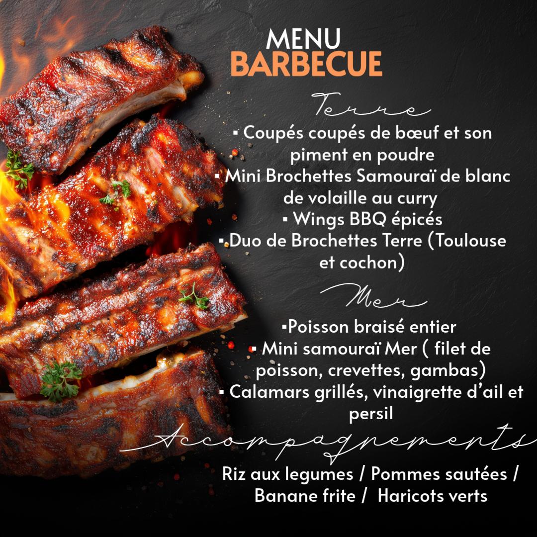 Menu Barbecue — Terre Mer Grill